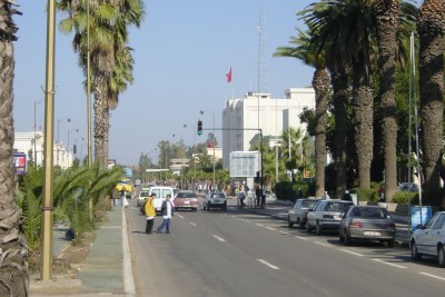 Main Avenue in City of Settat, Morocco