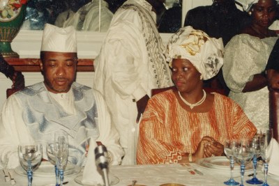 Charles Taylor and wife at the at the presidential dinner in 1997