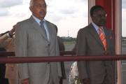 Cape Verde President Pedro Pires, left, with former Gabon President Omar Bongo. (file photo)