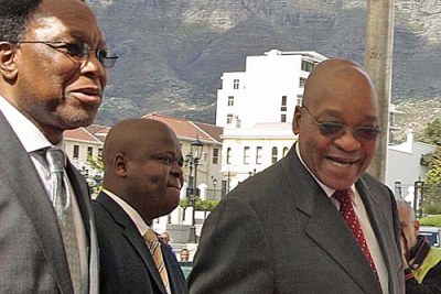 Deputy President Kgalema Motlanthe, left, with President Jacob Zuma.