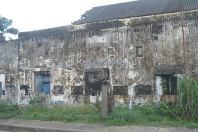 A damaged power plant of the Liberian Electricity Corporation.