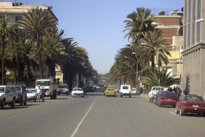 File photo: Liberation Avenue (downtown Asmara) at midday.