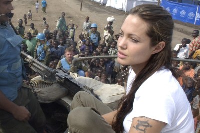 Academy award film actress Angelina Jolie, in eastern DR-Congo (file photo).