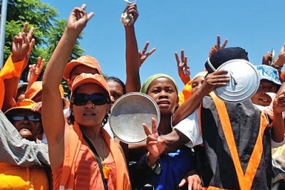 Opposition protesters (file photo): The country has been in turmoil since December 2008.