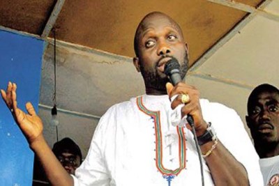 George Weah, Vice Standard-Bearer of the Congress for Democratic Change.