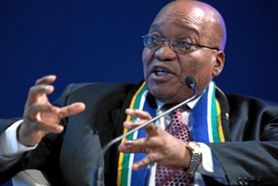 President Zuma during the session Global Governance Redesigned at the Congress Centre in Davos.(File Photo)