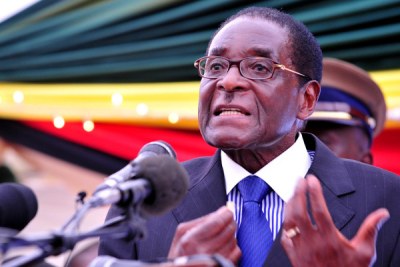 Head Of State and Govt and Commander in Chief of the Zimbabwe Defence Forces, President Robert Mugabe.