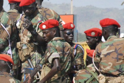 Des soldats soudanais à Juba