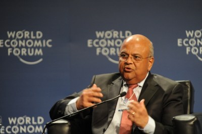 South Africa's Finance Minister, Pravin Gordhan, captured at the World Economic Forum on Africa held in Dar es Salaam, Tanzania. (file photo)