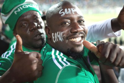 (Image d'archives) -  Des supporters nigérians très en confiance lors d'un des matchs de leur équipe nationale