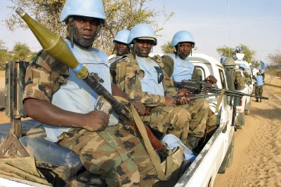 UN peacekeepers in Sudan (file photo).