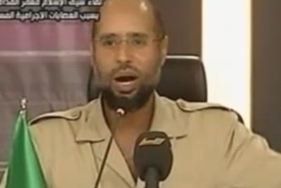 Seïf Al-Islam, fils de Mohamar Khadafi, actuellement en détention en Libye