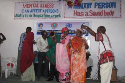 Members of a band creating awareness around mental health in Somalia (file photo).