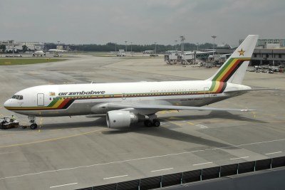 An Air Zimbabwe Boeing 767-2N0ER at Singapore Changi Airport.