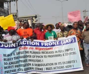 Anti-Fuel Hike Protest in Lagos