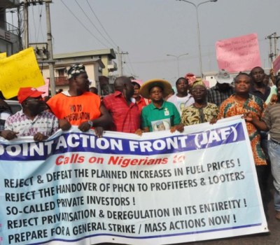 Anti-Fuel Hike Protest in Lagos