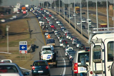 Traffic in Johannesburg.