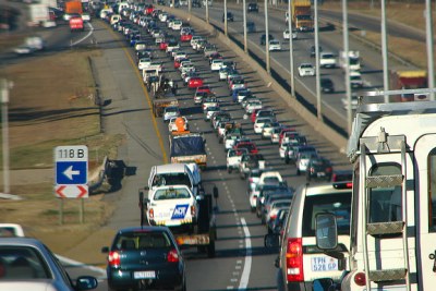 Traffic in Johannesburg (file photo).