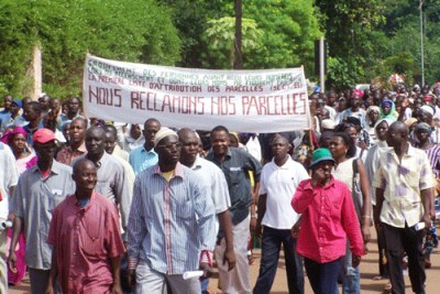 Protesting against the high cost of living in Burkina Faso.