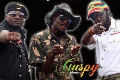 Reggae artists Sniper, Guspy Warrior and Dzada D
