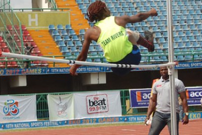 The High Jump Games, Miss Esiekpe Young, River State During the 18th National Sports Festival