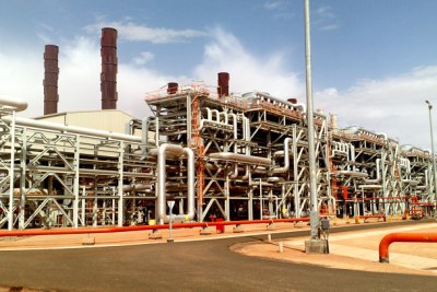 Usine de gaz naturel à Amenas, Algérie.