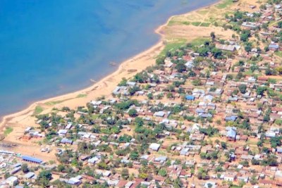 Une vue aérienne de la cité d'Uvira, dans la province du Sud-Kivu (RDC)