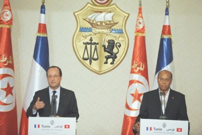 Visite du president François Hollande en Tunisie