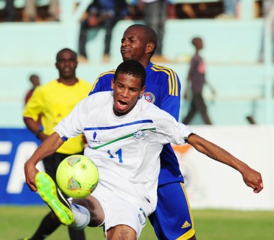 Lesotho And Swaziland Contesting The Cosafa Cup At The 2013 Tournament in Zambia