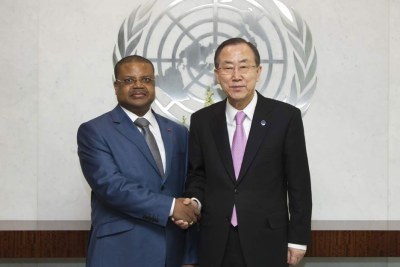 Le patron de l'ONU, Ban Ki-moon,  a rencontré le lundi 13 mai à New York le Premier ministre centrafricain, Nicolas Tiangaye, et tenu à lui exprimer son soutien.