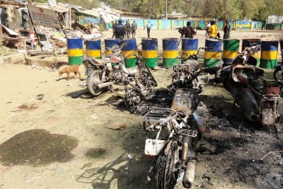 (Photo d'archives) - Une attaque de l'Etat islamique (ex Boko Haram) en Afrique
