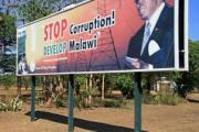 An anti-corruption banner in Malawi.