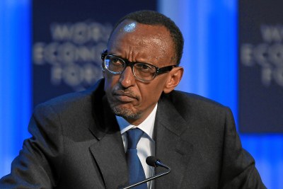 Rwanda President Paul Kagame at World Economic Forum in Davos January 2013
