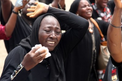The mother of one of the Chibok schoolgirls kidnapped in April 2014.