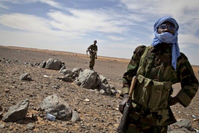 Des troupes tchadiennes patrouillent dans le nord du Mali.