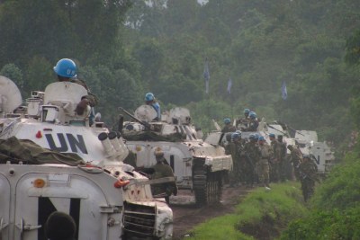 Des Casques bleus des Nations Unies en République démocratique du Congo