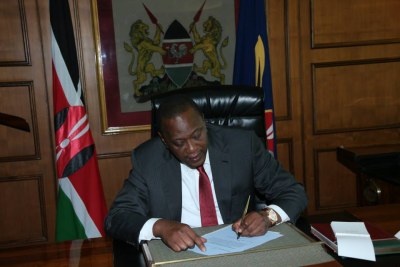 President Uhuru Kenyatta has been accused of crimes against humanity.