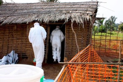 An isolation camp for the 2009 Ebola patients in DR Congo