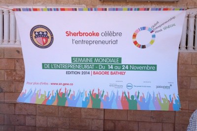 Une des nombreuses activités de la semaine de l'entrepreneurship week 2014 au Sénégal