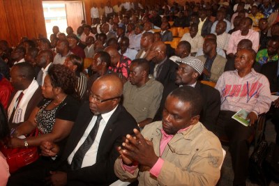 Quelques membres de l’opposition Congolaise dans la salle Fatima le 24/8/2011 à Kinshasa
