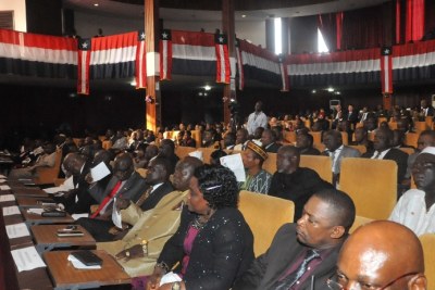 Members of Liberia's 53rd National Legislature in a joint session.