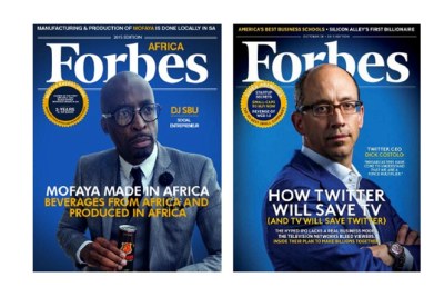 DJ Sbu’s fabricated Forbes Africa cover.