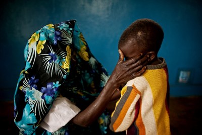 A rape victim and her son in the town of Fizi (file photo).