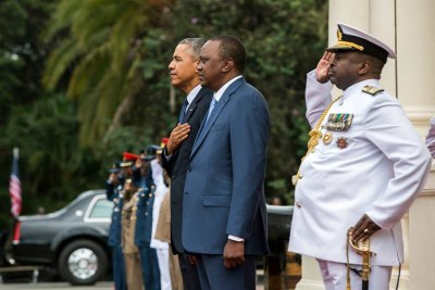 President Barack Obama and President Uhuru Kenyatta (file photo)