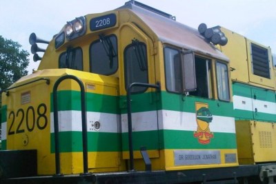 A Nigerian train coach named after former president, Goodluck Jonathan (file photo).