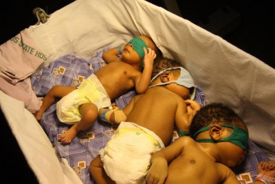 Bébés nés à la maternité de Lagos, au Nigeria, le pays le plus peuplé du continent.