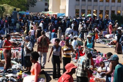 Zimbabwe is struggling with unemployment and the rise of informal trade in its major cities (file photo).