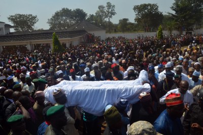 Abubakar Audu been buried in his hometown Ogbonicha in Kogi state.