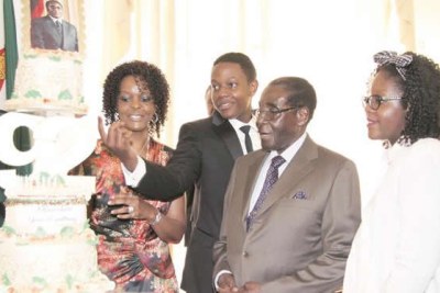 The Mugabe family.