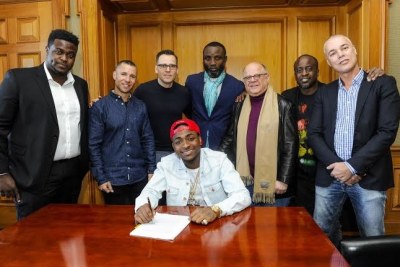 Davido signs deal with Sony Music Entertainment.